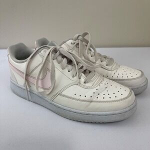 Nike Court Vision Low‎ Womens 8.5 White Pink DH3158-001 Athletic Shoes Sneakers